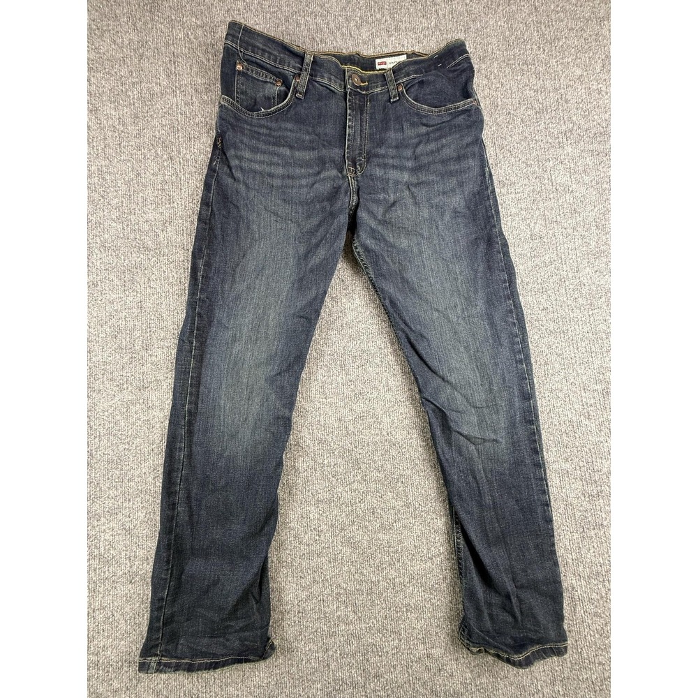 Wrangler Jeans Mens 34x30 Blue Medium Wash Slim Straight Stretch Denim Pants